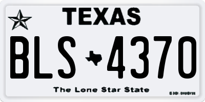 TX license plate BLS4370