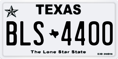 TX license plate BLS4400