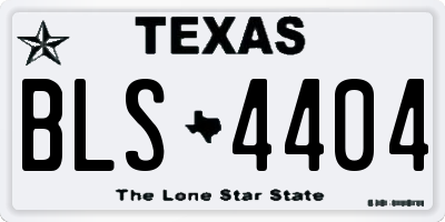 TX license plate BLS4404
