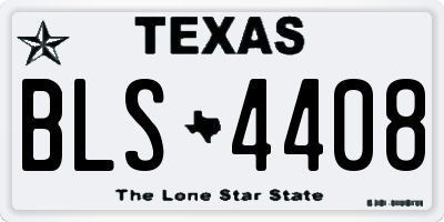 TX license plate BLS4408