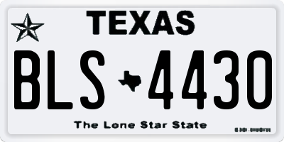 TX license plate BLS4430
