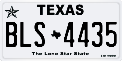 TX license plate BLS4435