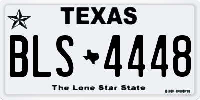 TX license plate BLS4448
