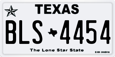 TX license plate BLS4454