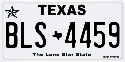 TX license plate BLS4459