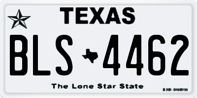 TX license plate BLS4462