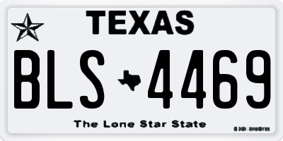 TX license plate BLS4469