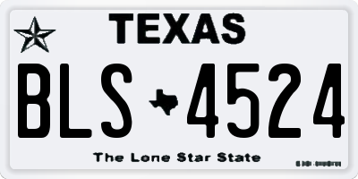 TX license plate BLS4524