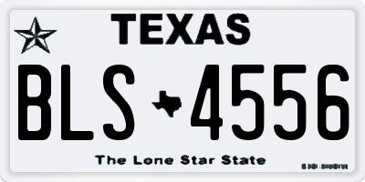 TX license plate BLS4556