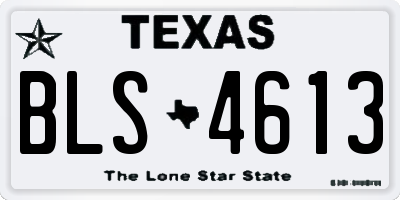 TX license plate BLS4613