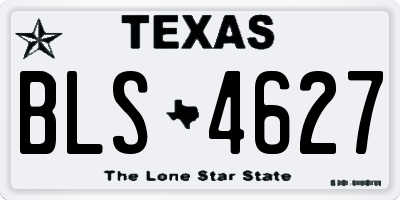 TX license plate BLS4627