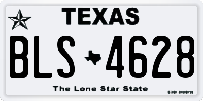 TX license plate BLS4628