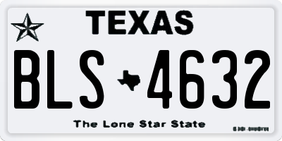 TX license plate BLS4632