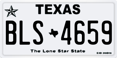TX license plate BLS4659