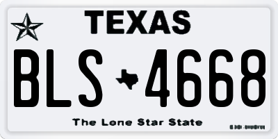 TX license plate BLS4668