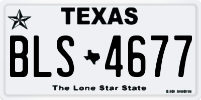 TX license plate BLS4677