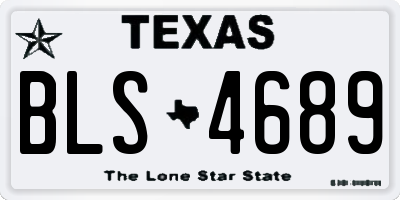 TX license plate BLS4689