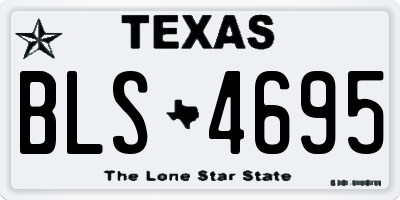 TX license plate BLS4695