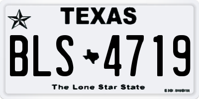 TX license plate BLS4719