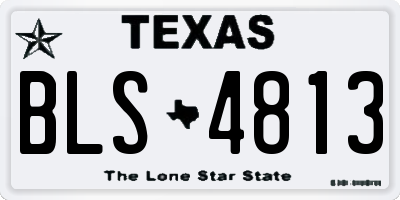 TX license plate BLS4813