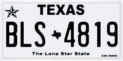 TX license plate BLS4819