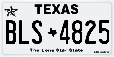 TX license plate BLS4825