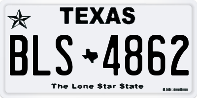 TX license plate BLS4862