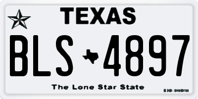 TX license plate BLS4897