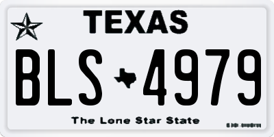 TX license plate BLS4979