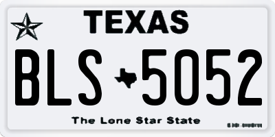 TX license plate BLS5052