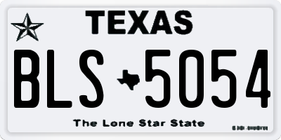 TX license plate BLS5054