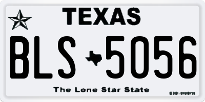 TX license plate BLS5056