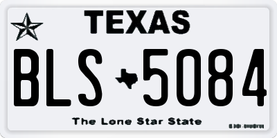 TX license plate BLS5084