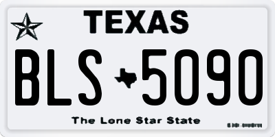 TX license plate BLS5090