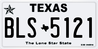 TX license plate BLS5121