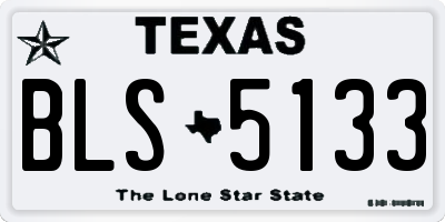 TX license plate BLS5133