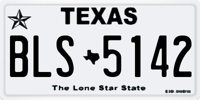 TX license plate BLS5142