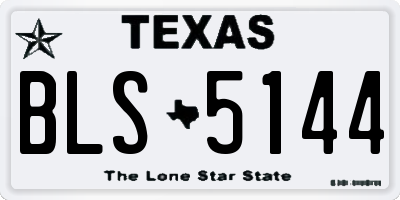 TX license plate BLS5144