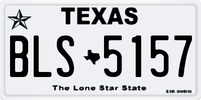 TX license plate BLS5157