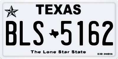 TX license plate BLS5162