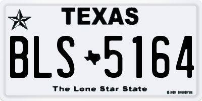 TX license plate BLS5164