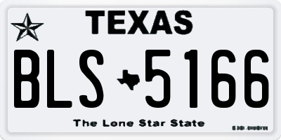 TX license plate BLS5166