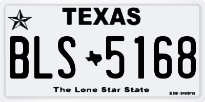 TX license plate BLS5168