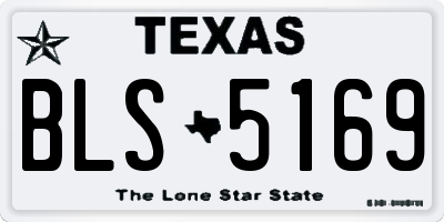 TX license plate BLS5169