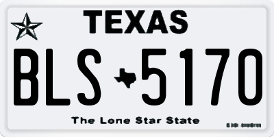 TX license plate BLS5170