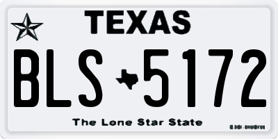TX license plate BLS5172