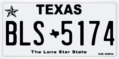 TX license plate BLS5174