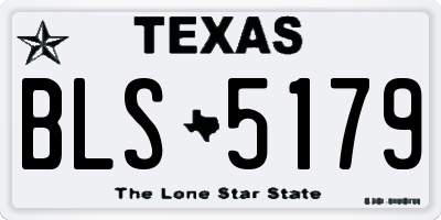 TX license plate BLS5179