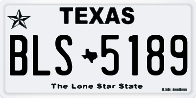 TX license plate BLS5189