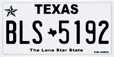 TX license plate BLS5192